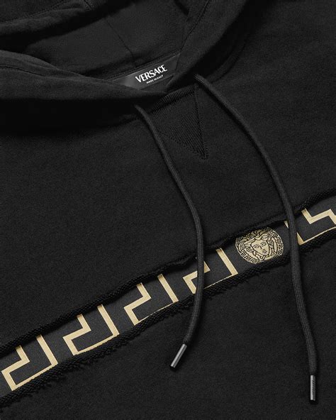 versace greca border hoodie|Greca Border Gym Crop Hoodie .